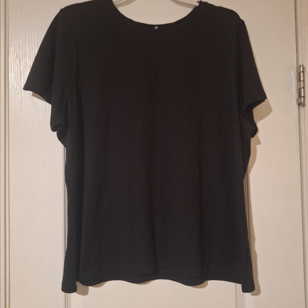 NWOT Classic Black Women's Top‎ T-Shirt Nordstrom 3X